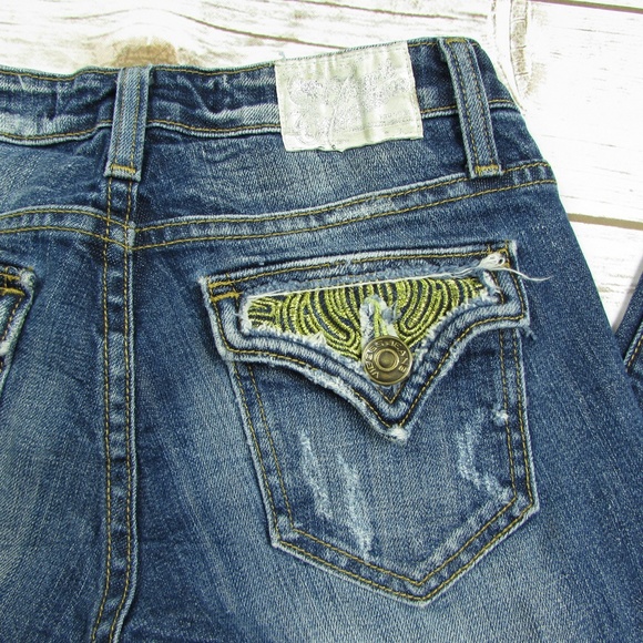 Vigoss Collection Destroyed Skinny Button Flap 26 - Picture 4 of 8